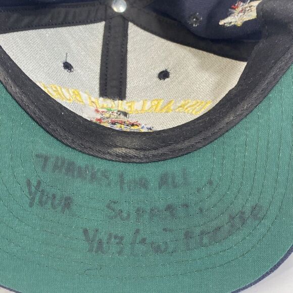 USS Arleigh Burke DDG 51 SnapBack Hat Cap Built To Fight Navy Blue Autographed? - Picture 6 of 6